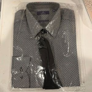 Black and white mens shirt
